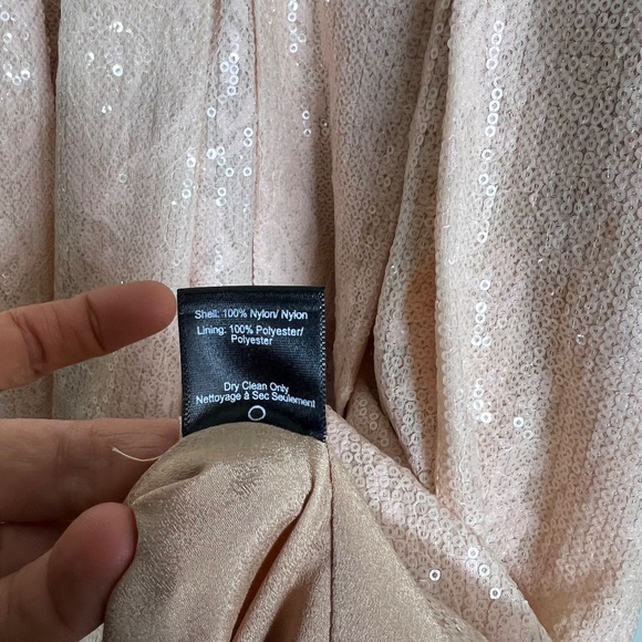 Dress the Population Pink Sequin Dress,‎ XS, V-neck, hidden zipper, NWOT - Picture 10 of 13